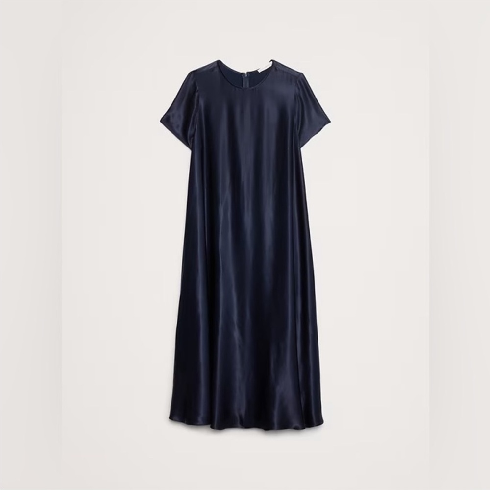 NEW! Banana Republic Italian Satin Trapeze Maxi - Large Tall or XL Regular only - Picture 4 of 4